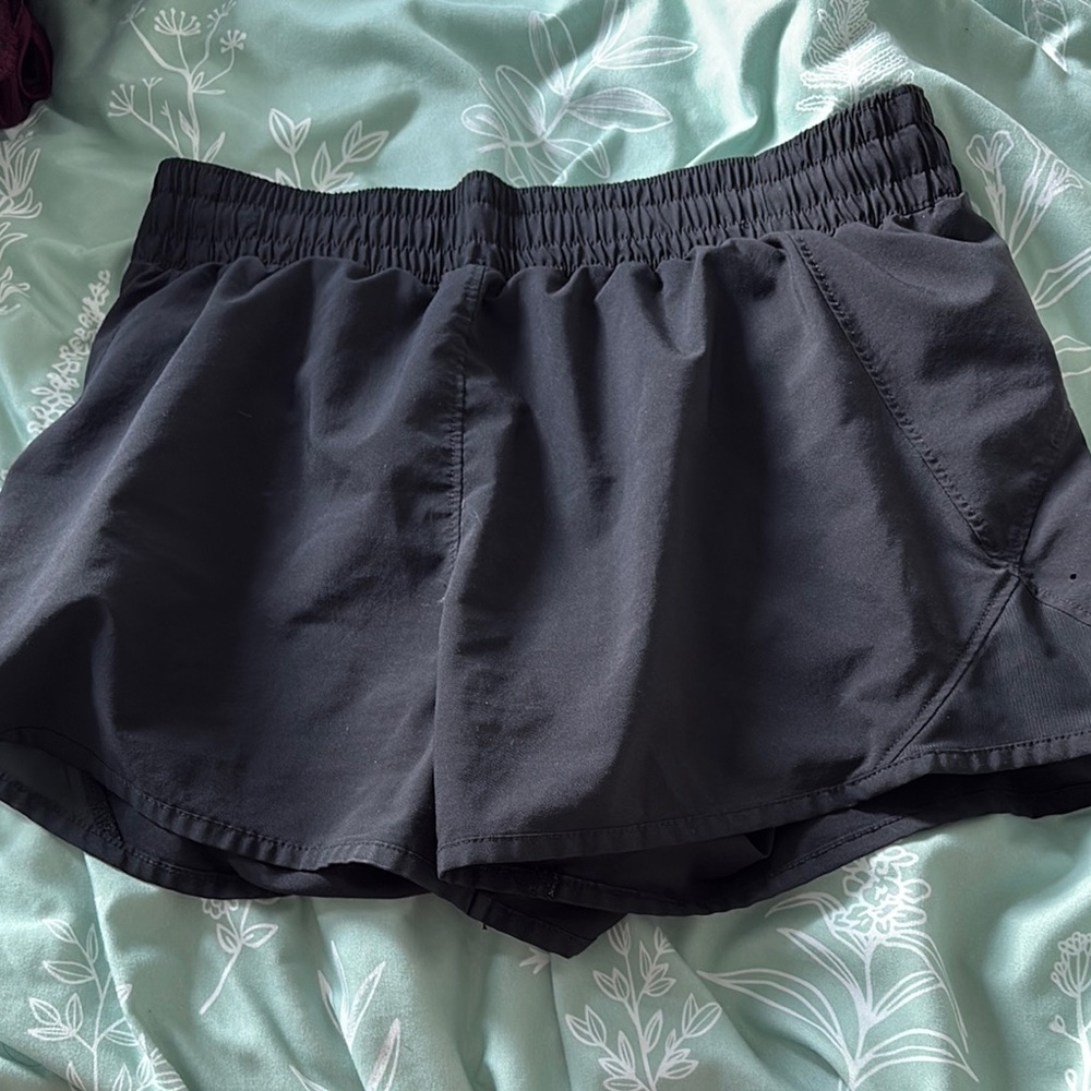 All in Motion Black Athletic Shorts with Built-in Compression